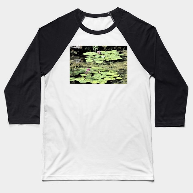 Floating Lily Pads Baseball T-Shirt by KirtTisdale